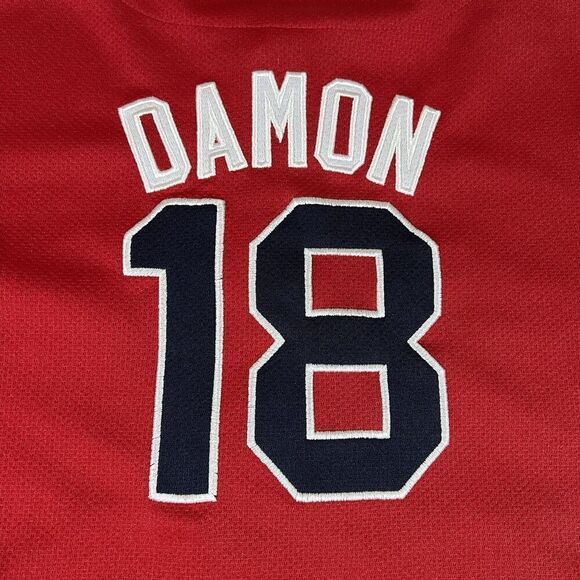 Johnny Damon Majestic Boston Red Sox Youth XL Jersey MLB - Picture 7 of 7